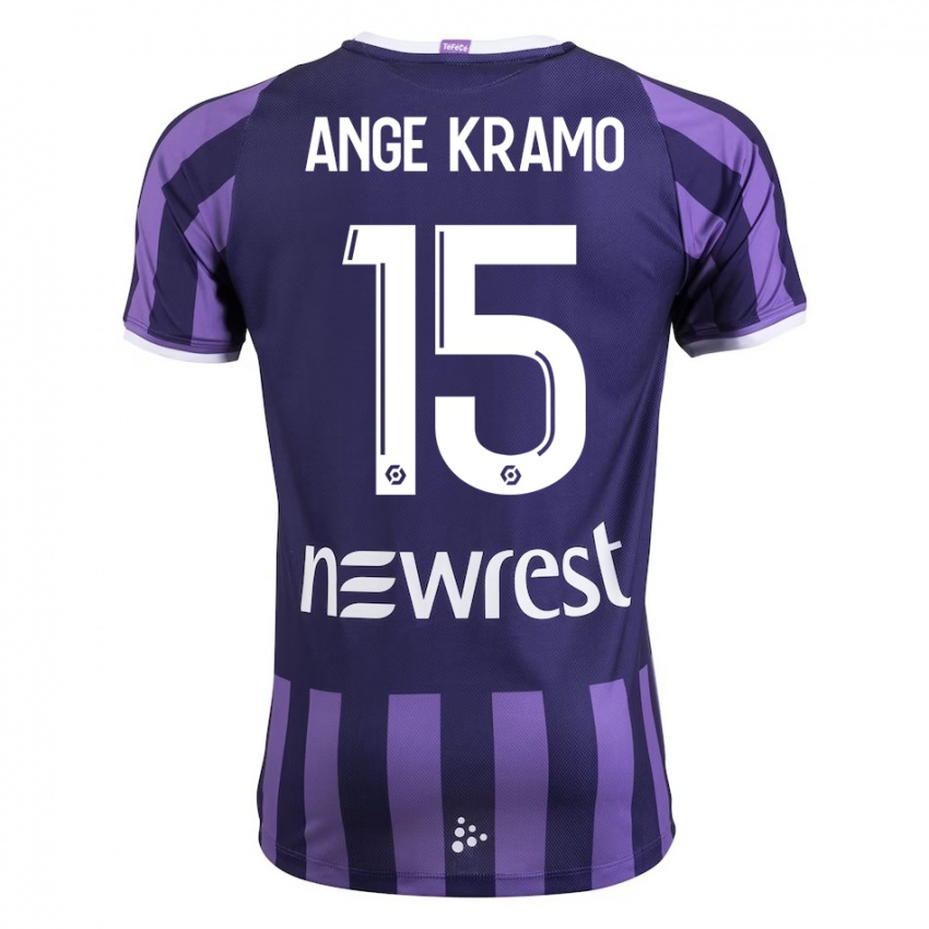 Hombre Camiseta Marie Ange Kramo #15 Morado 2ª Equipación 2023/24 La Camisa Argentina