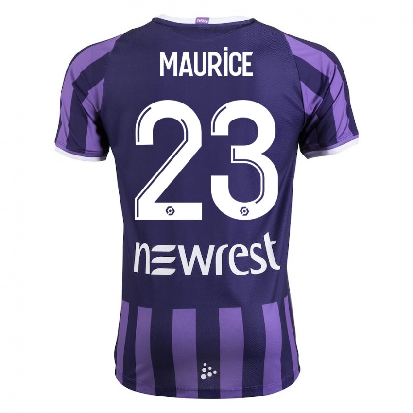 Hombre Camiseta Sandra Maurice #23 Morado 2ª Equipación 2023/24 La Camisa Argentina