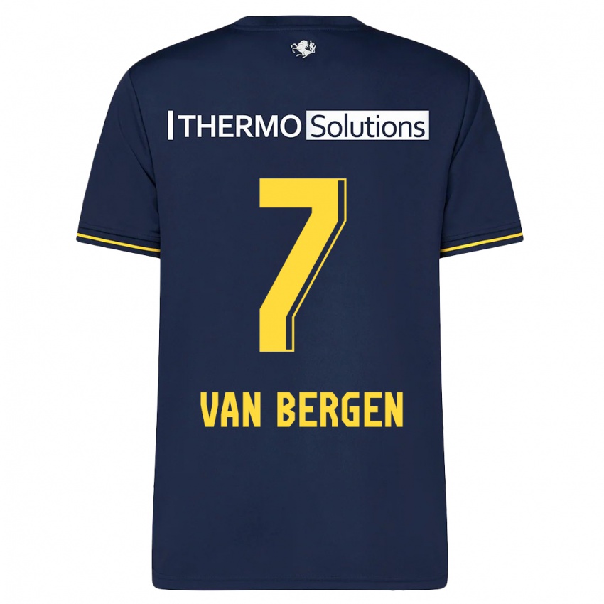 Hombre Camiseta Mitchell Van Bergen #7 Armada 2ª Equipación 2023/24 La Camisa Argentina