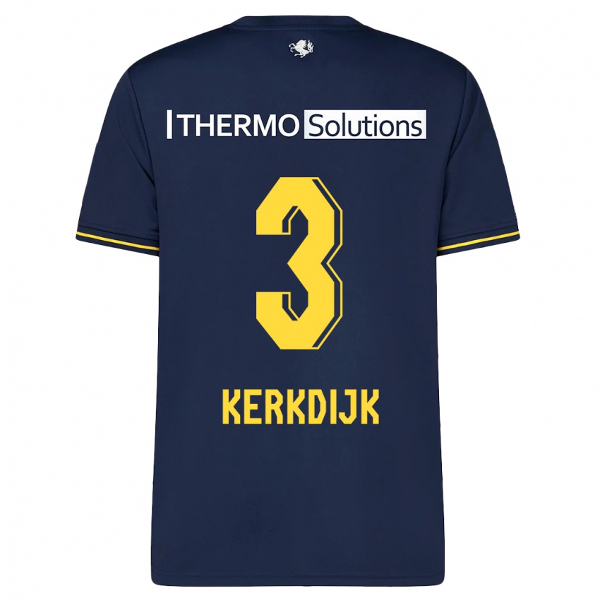 Hombre Camiseta Danique Kerkdijk #3 Armada 2ª Equipación 2023/24 La Camisa Argentina