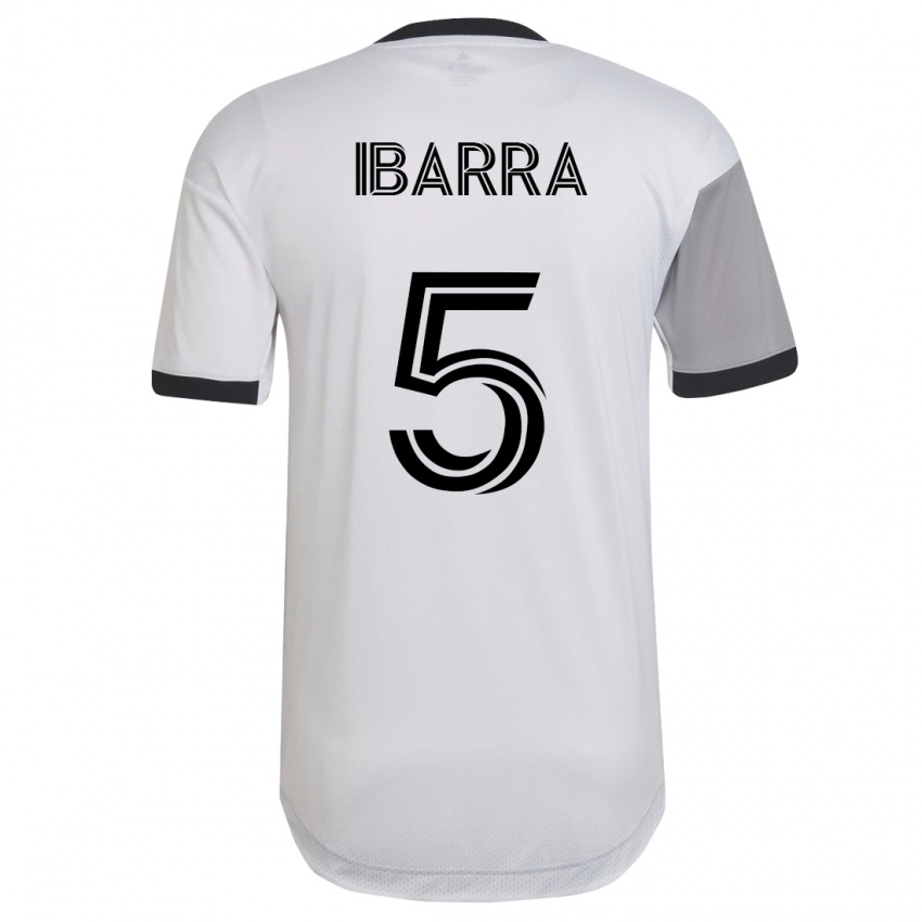 Hombre Camiseta Franco Ibarra #5 Blanco 2ª Equipación 2023/24 La Camisa Argentina
