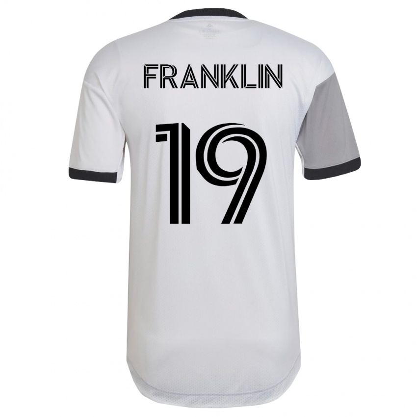 Hombre Camiseta Kobe Franklin #19 Blanco 2ª Equipación 2023/24 La Camisa Argentina