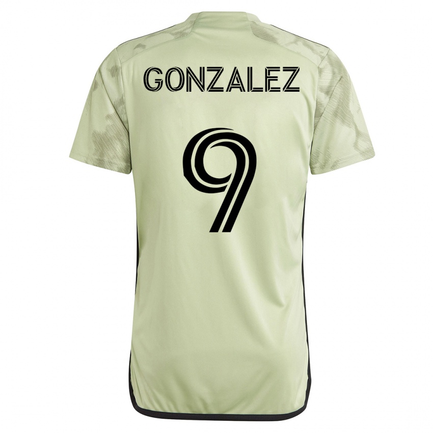 Hombre Camiseta Mario Gonzalez #9 Verde 2ª Equipación 2023/24 La Camisa Argentina