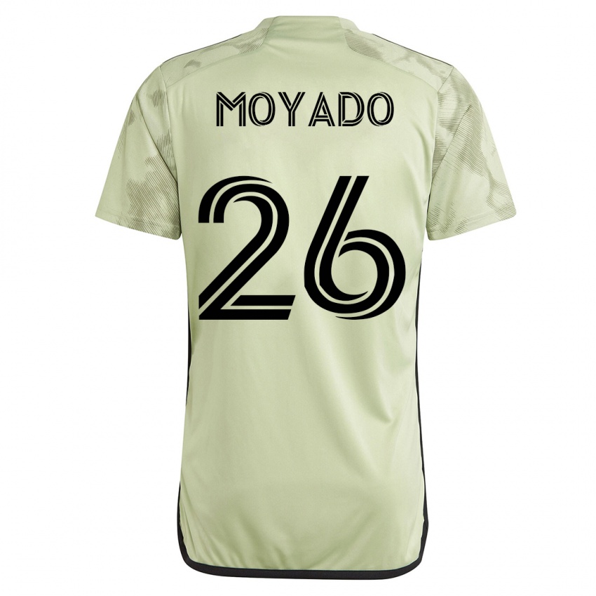 Hombre Camiseta Bryan Moyado #26 Verde 2ª Equipación 2023/24 La Camisa Argentina