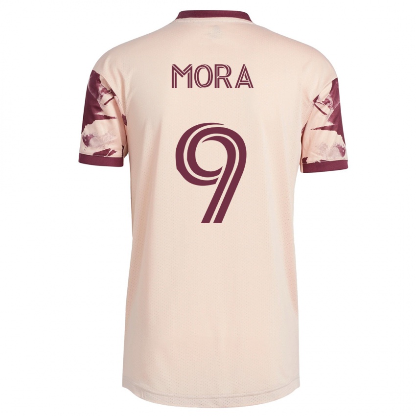 Hombre Camiseta Felipe Mora #9 Blanquecino 2ª Equipación 2023/24 La Camisa Argentina