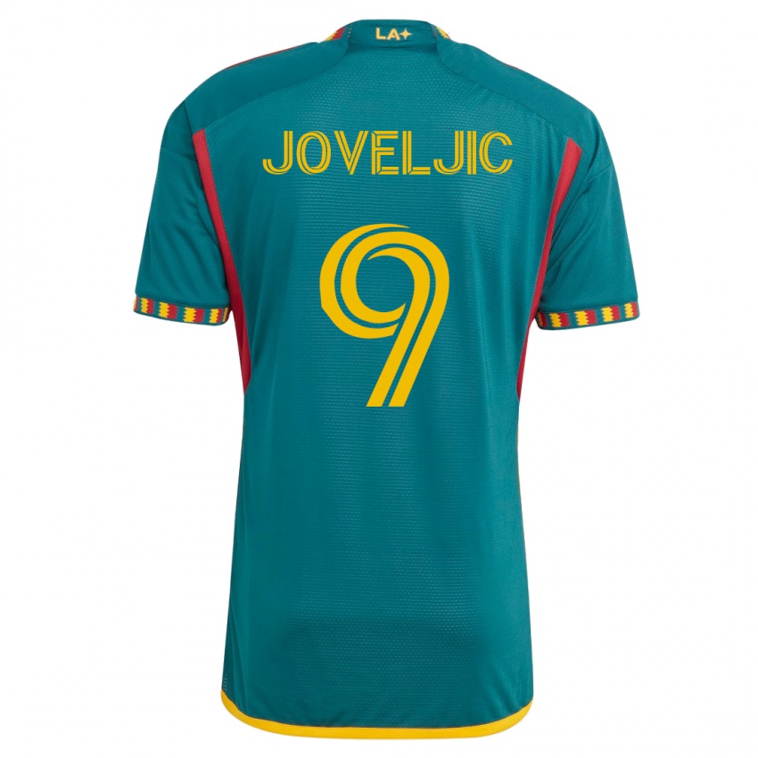 Hombre Camiseta Dejan Joveljic #9 Verde 2ª Equipación 2023/24 La Camisa Argentina