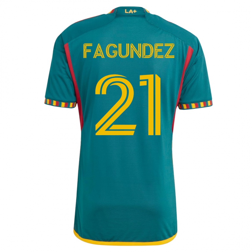 Hombre Camiseta Diego Fagúndez #21 Verde 2ª Equipación 2023/24 La Camisa Argentina