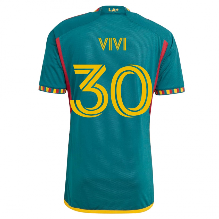 Hombre Camiseta Gino Vivi #30 Verde 2ª Equipación 2023/24 La Camisa Argentina