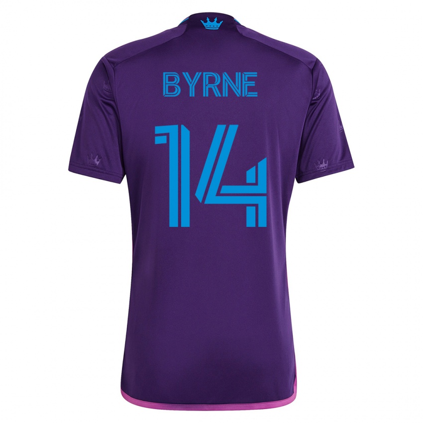 Hombre Camiseta Nathan Byrne #14 Violeta 2ª Equipación 2023/24 La Camisa Argentina