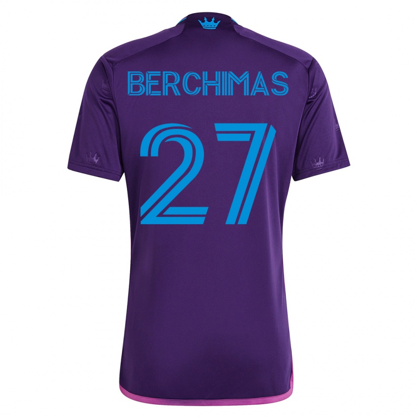 Hombre Camiseta Nimfasha Berchimas #27 Violeta 2ª Equipación 2023/24 La Camisa Argentina