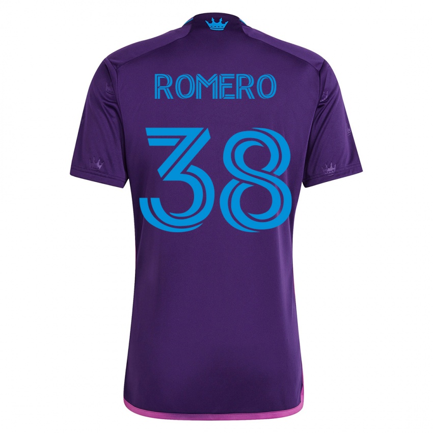 Hombre Camiseta Brian Romero #38 Violeta 2ª Equipación 2023/24 La Camisa Argentina