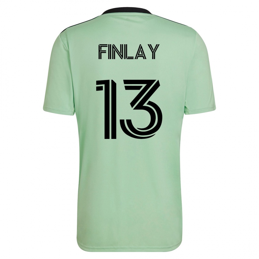 Hombre Camiseta Ethan Finlay #13 Verde Claro 2ª Equipación 2023/24 La Camisa Argentina