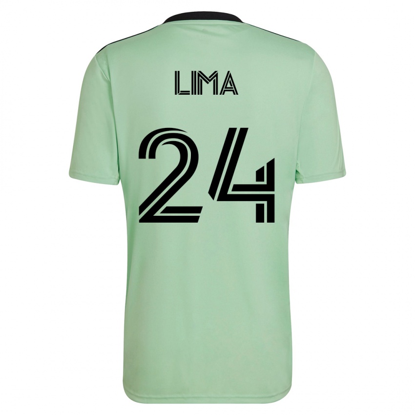 Hombre Camiseta Nick Lima #24 Verde Claro 2ª Equipación 2023/24 La Camisa Argentina