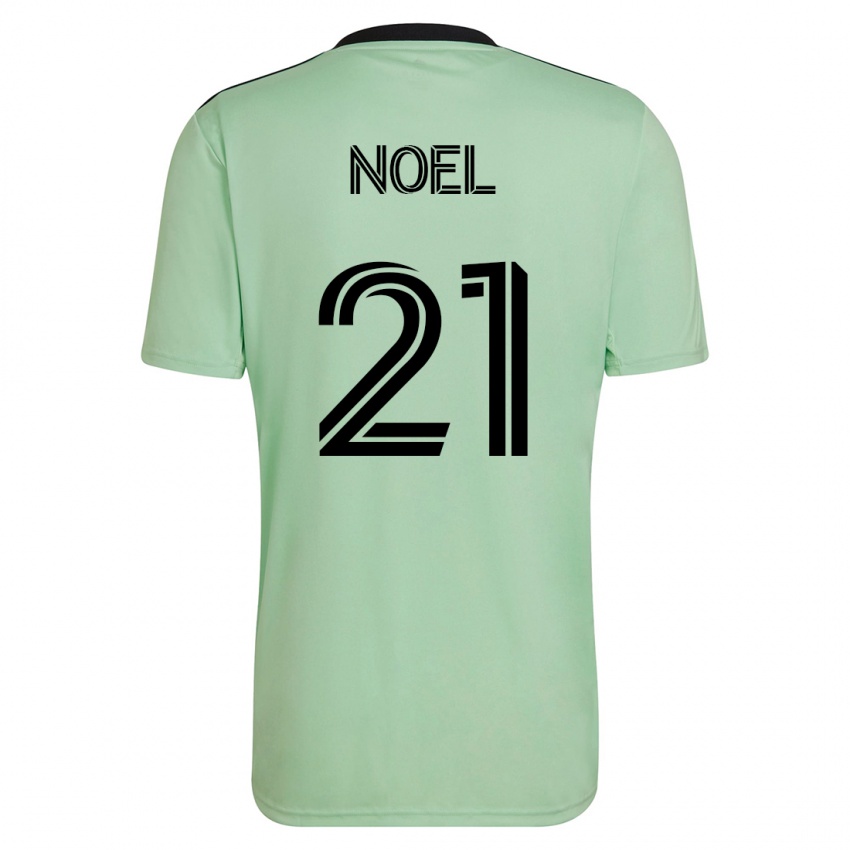 Hombre Camiseta Valentin Noël #21 Verde Claro 2ª Equipación 2023/24 La Camisa Argentina