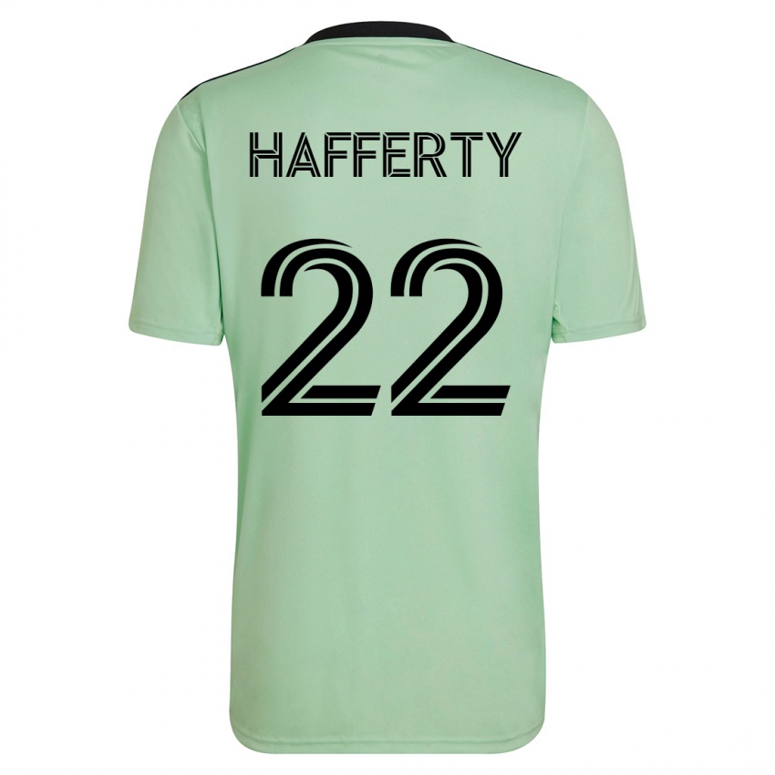 Hombre Camiseta Joe Hafferty #22 Verde Claro 2ª Equipación 2023/24 La Camisa Argentina