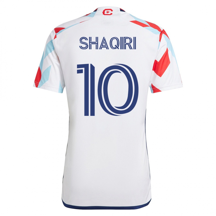 Hombre Camiseta Xherdan Shaqiri #10 Blanco Azul 2ª Equipación 2023/24 La Camisa Argentina