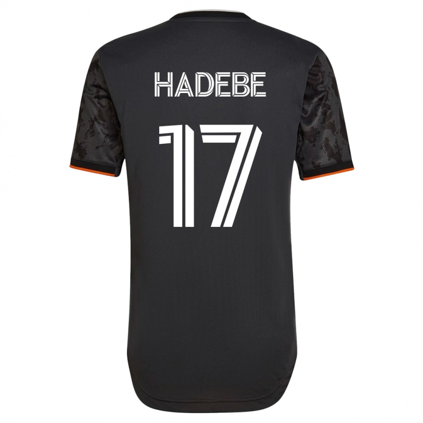 Hombre Camiseta Teenage Hadebe #17 Negro 2ª Equipación 2023/24 La Camisa Argentina