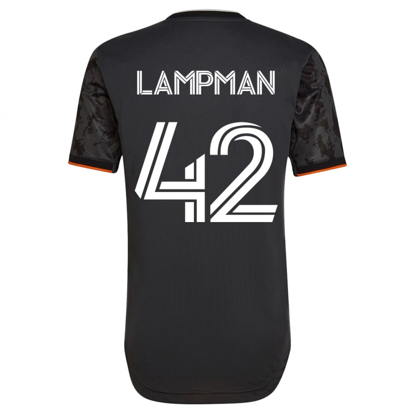Hombre Camiseta Tate Lampman #42 Negro 2ª Equipación 2023/24 La Camisa Argentina