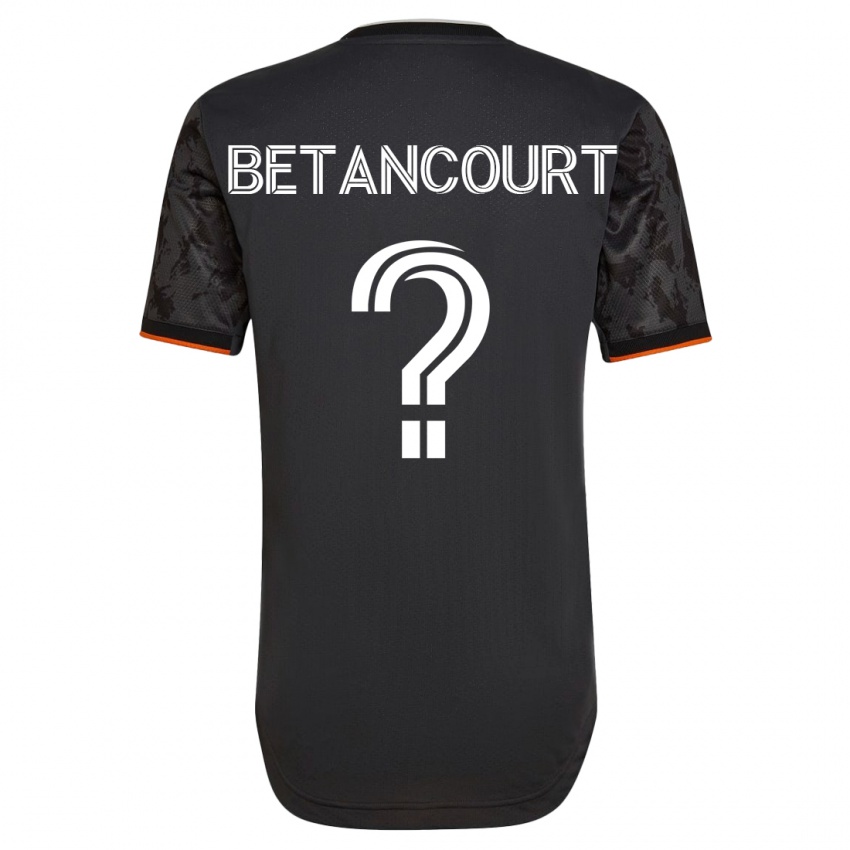 Hombre Camiseta Noah Betancourt #0 Negro 2ª Equipación 2023/24 La Camisa Argentina