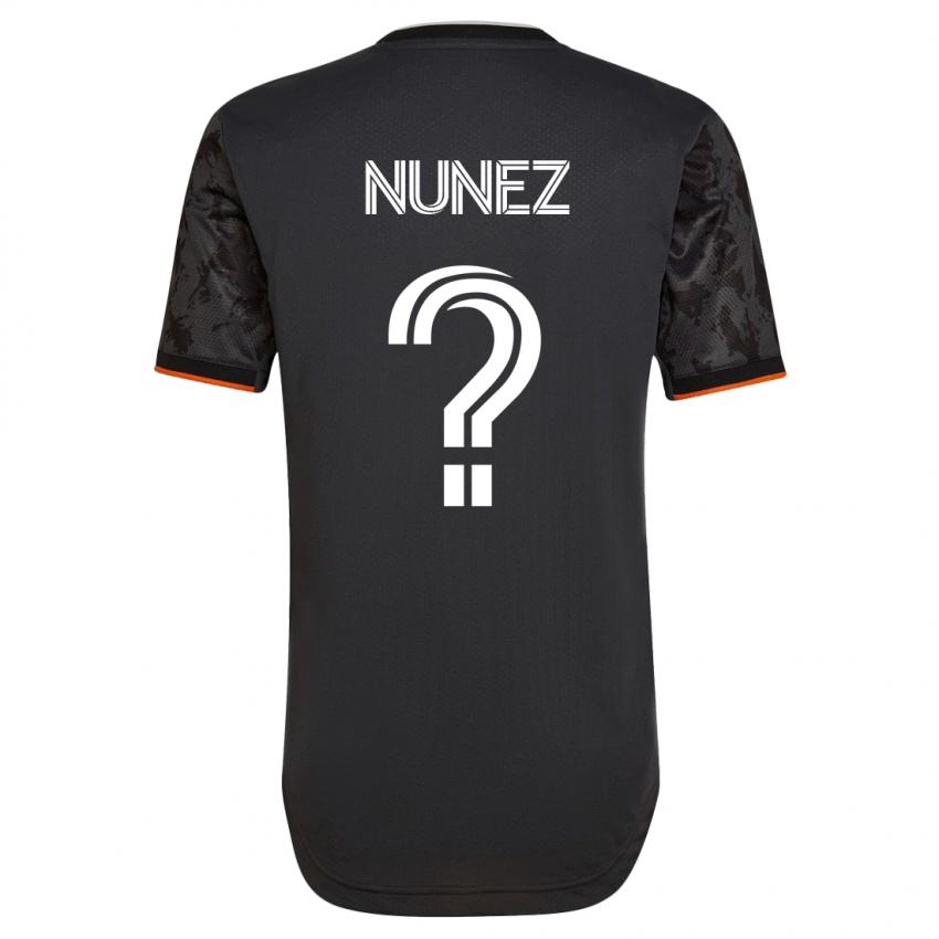 Hombre Camiseta José Núñez #0 Negro 2ª Equipación 2023/24 La Camisa Argentina