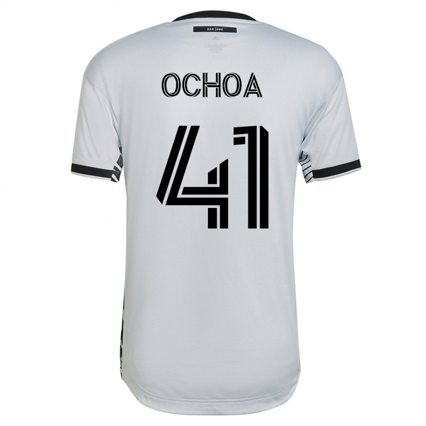 Hombre Camiseta Emmanuel Ochoa #41 Blanco 2ª Equipación 2023/24 La Camisa Argentina