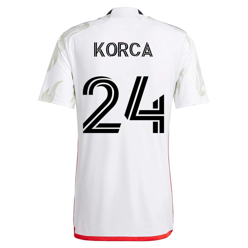 Hombre Camiseta Amet Korca #24 Blanco 2ª Equipación 2023/24 La Camisa Argentina