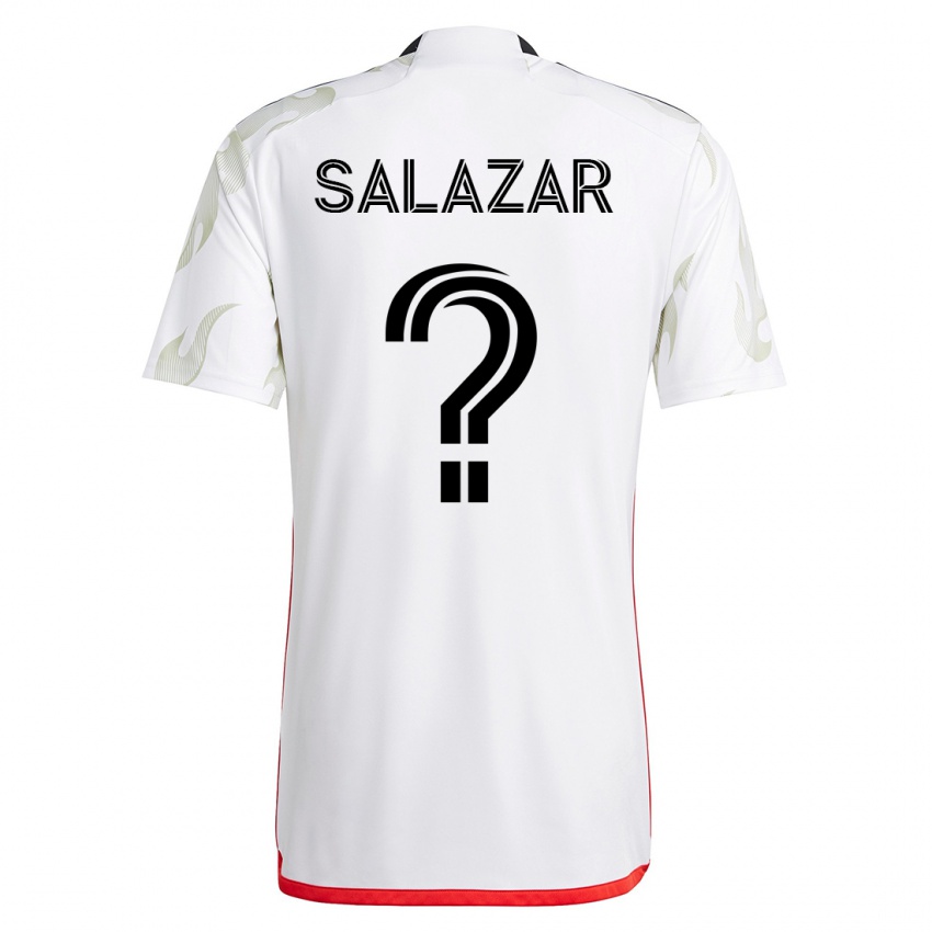 Hombre Camiseta Jared Salazar #0 Blanco 2ª Equipación 2023/24 La Camisa Argentina
