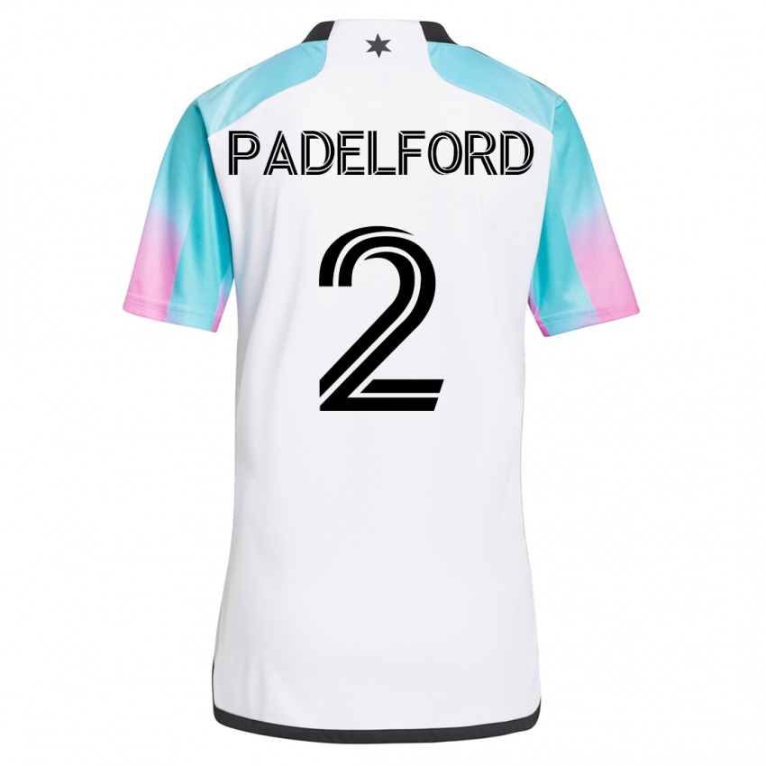 Hombre Camiseta Devin Padelford #2 Blanco 2ª Equipación 2023/24 La Camisa Argentina