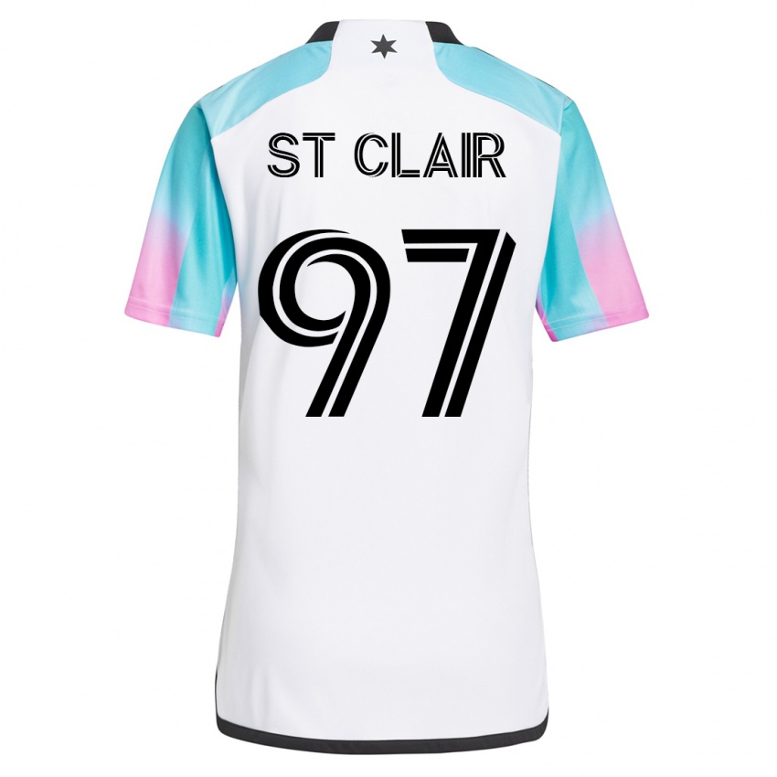 Hombre Camiseta Dayne St. Clair #97 Blanco 2ª Equipación 2023/24 La Camisa Argentina