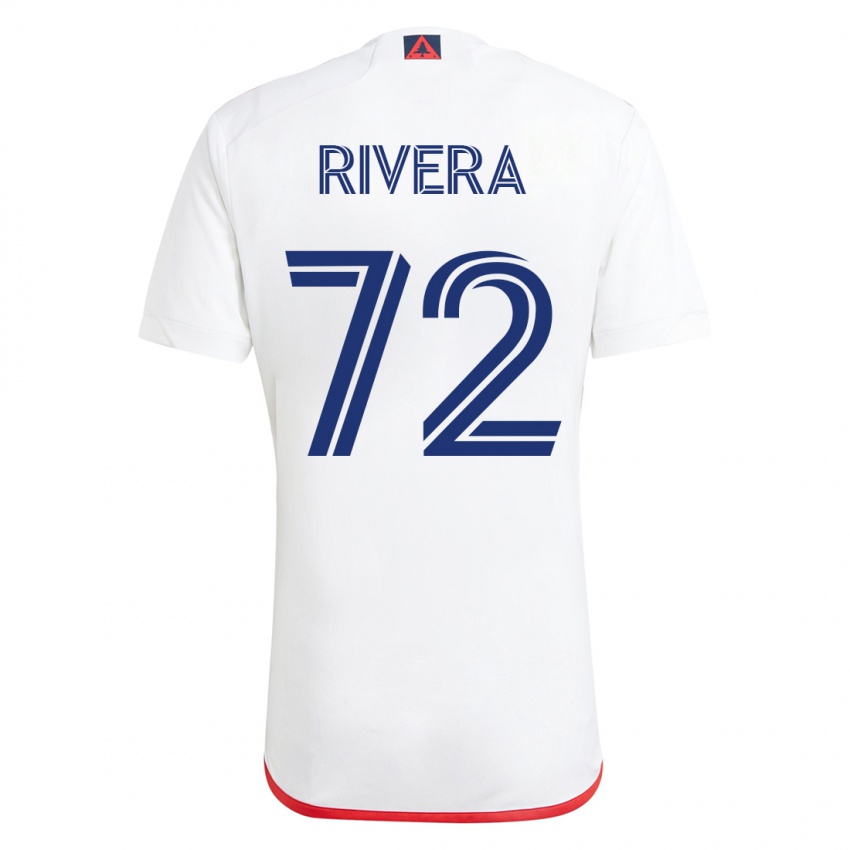Hombre Camiseta Damián Rivera #72 Blanco Rojo 2ª Equipación 2023/24 La Camisa Argentina