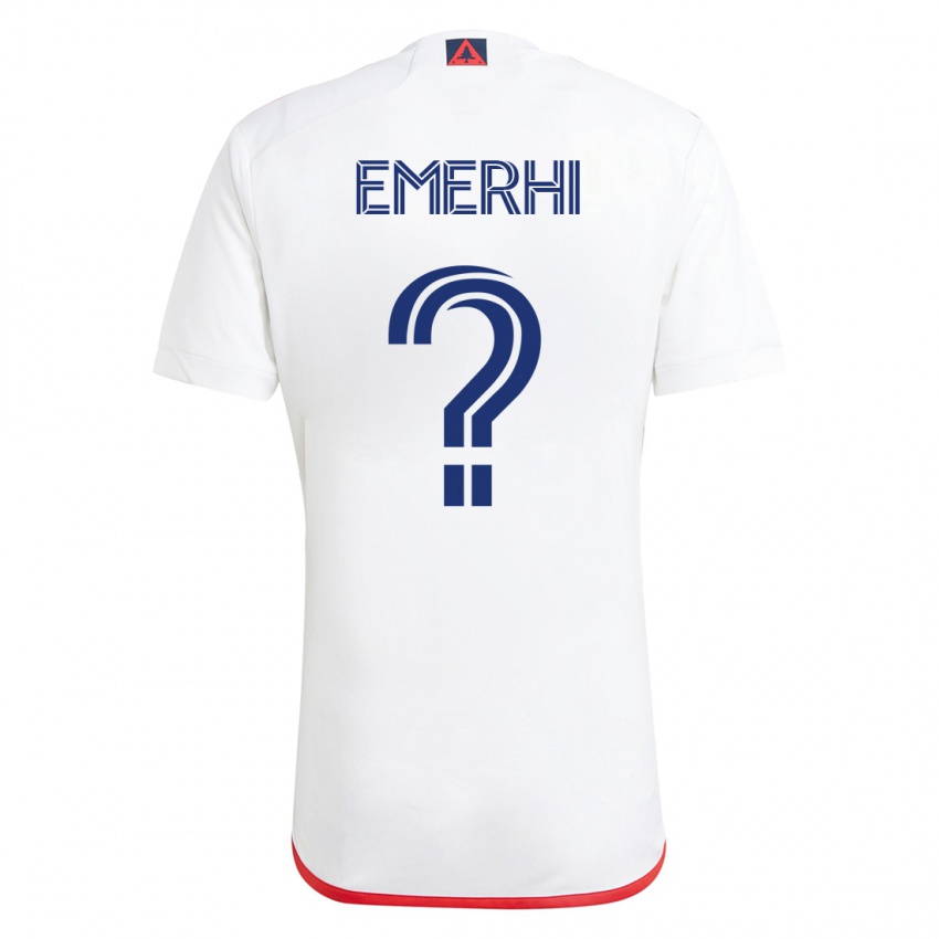 Hombre Camiseta Grant Emerhi #0 Blanco Rojo 2ª Equipación 2023/24 La Camisa Argentina