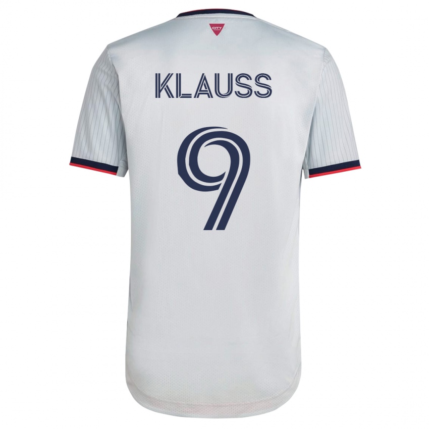 Hombre Camiseta João Klauss #9 Blanco 2ª Equipación 2023/24 La Camisa Argentina