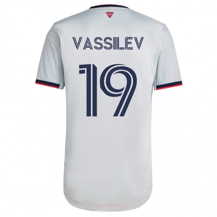Hombre Camiseta Indiana Vassilev #19 Blanco 2ª Equipación 2023/24 La Camisa Argentina
