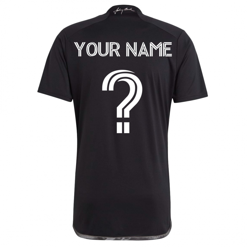 Hombre Camiseta Su Nombre #0 Negro 2ª Equipación 2023/24 La Camisa Argentina
