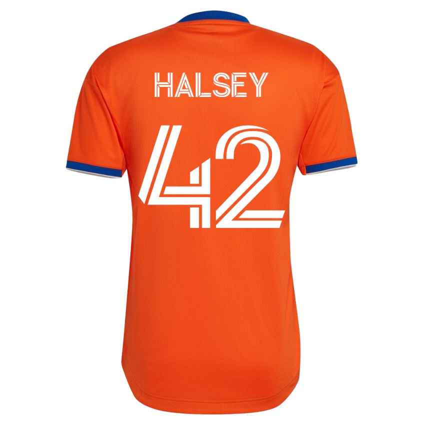 Hombre Camiseta Bret Halsey #42 Blanco 2ª Equipación 2023/24 La Camisa Argentina