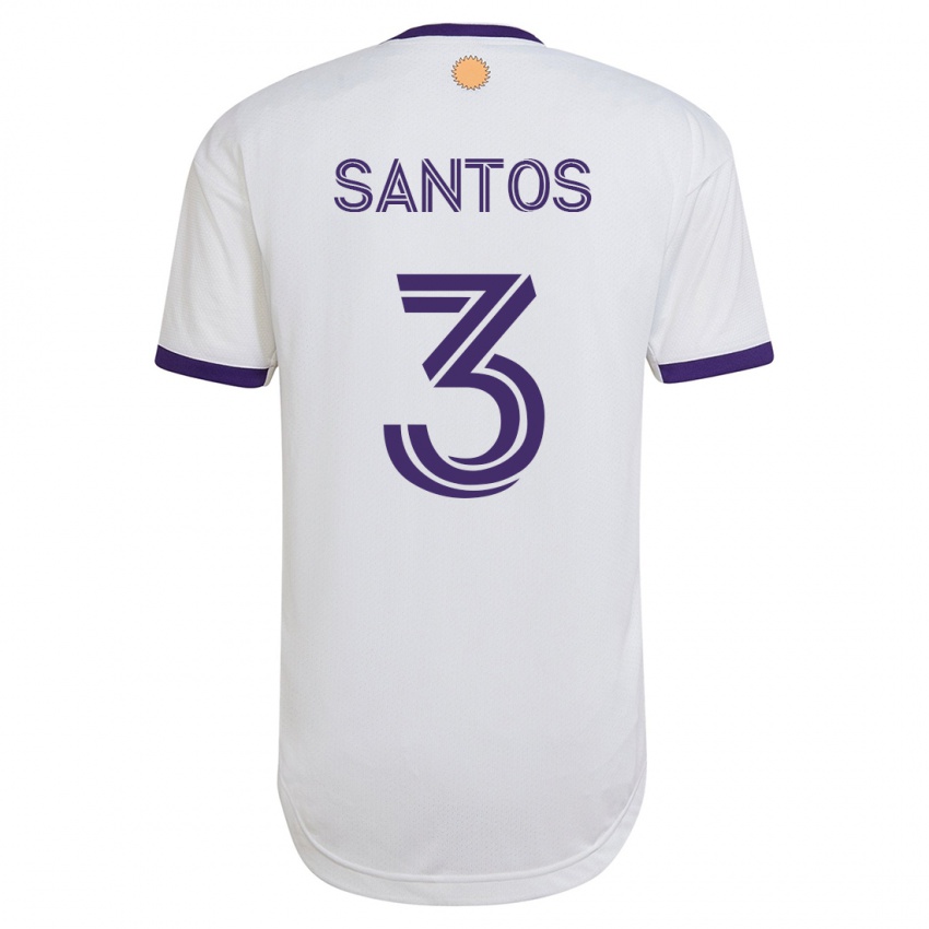 Hombre Camiseta Rafael Santos #3 Blanco 2ª Equipación 2023/24 La Camisa Argentina