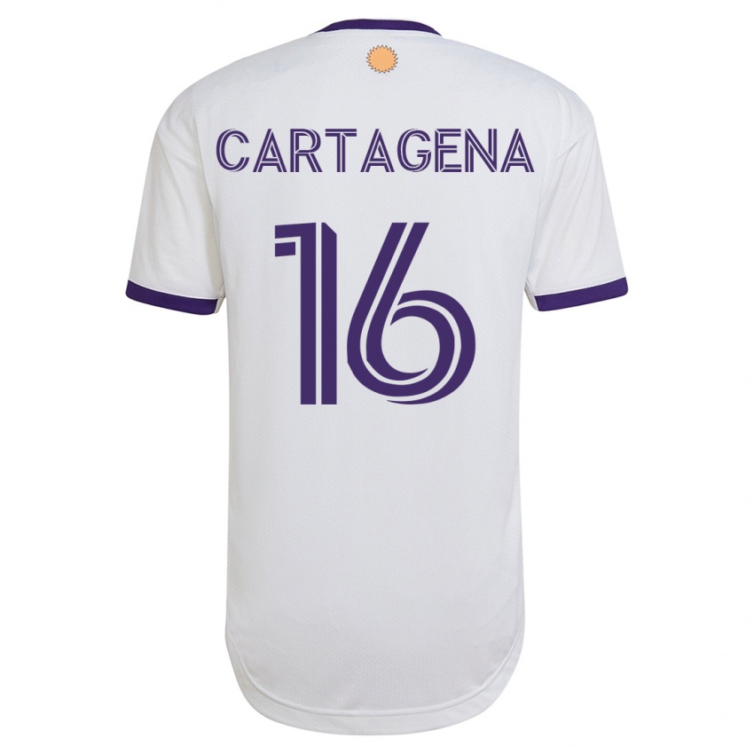 Hombre Camiseta Wilder Cartagena #16 Blanco 2ª Equipación 2023/24 La Camisa Argentina