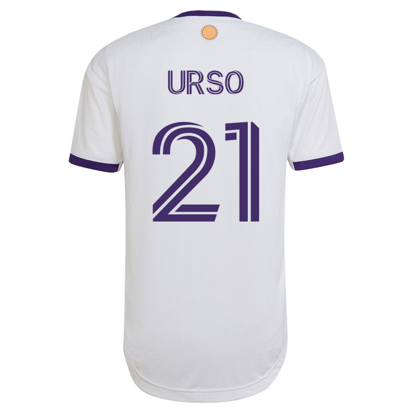 Hombre Camiseta Júnior Urso #21 Blanco 2ª Equipación 2023/24 La Camisa Argentina