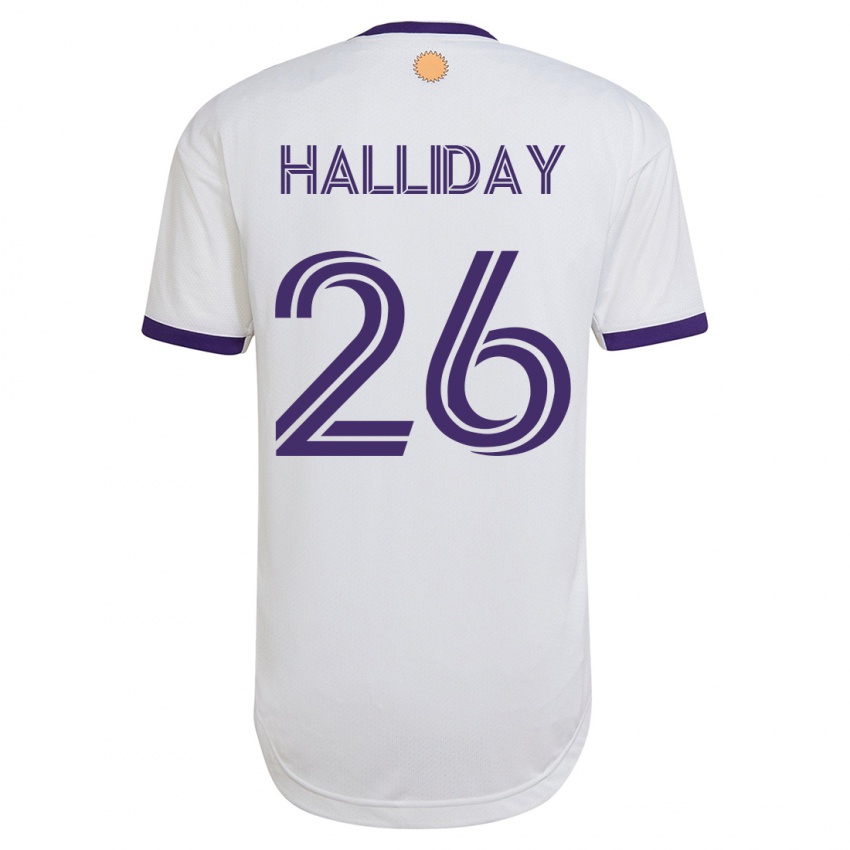 Hombre Camiseta Michael Halliday #26 Blanco 2ª Equipación 2023/24 La Camisa Argentina