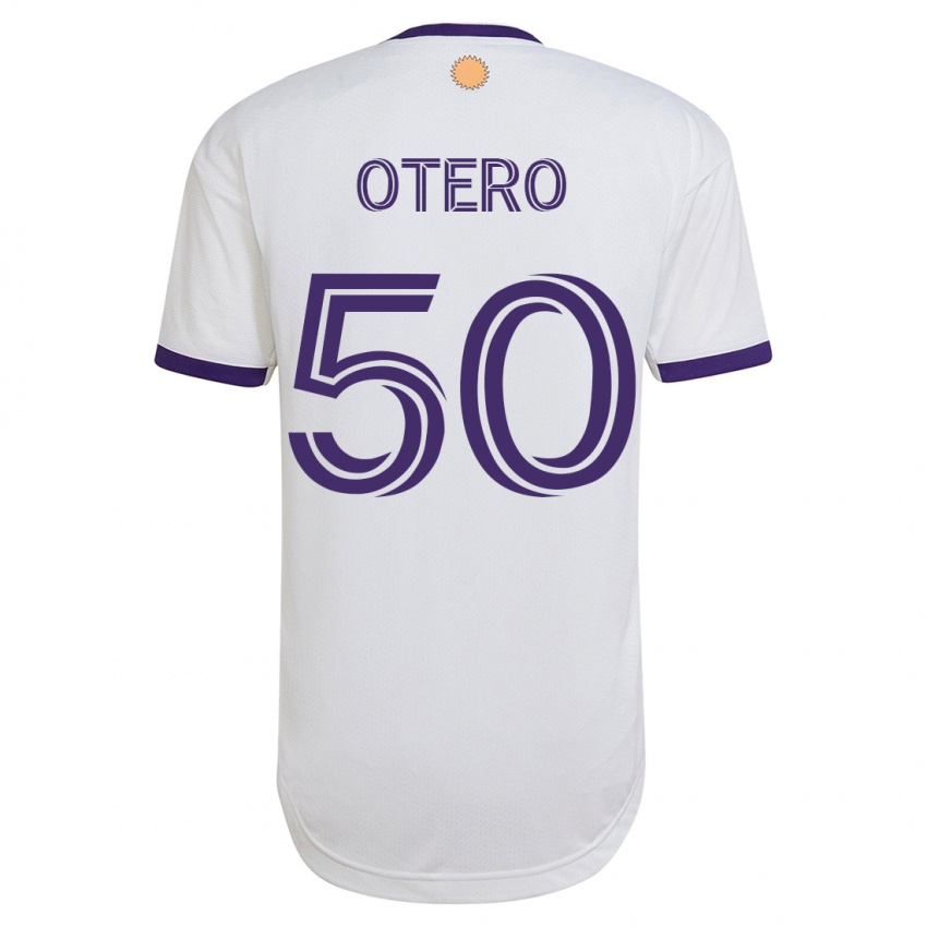 Hombre Camiseta Javier Otero #50 Blanco 2ª Equipación 2023/24 La Camisa Argentina