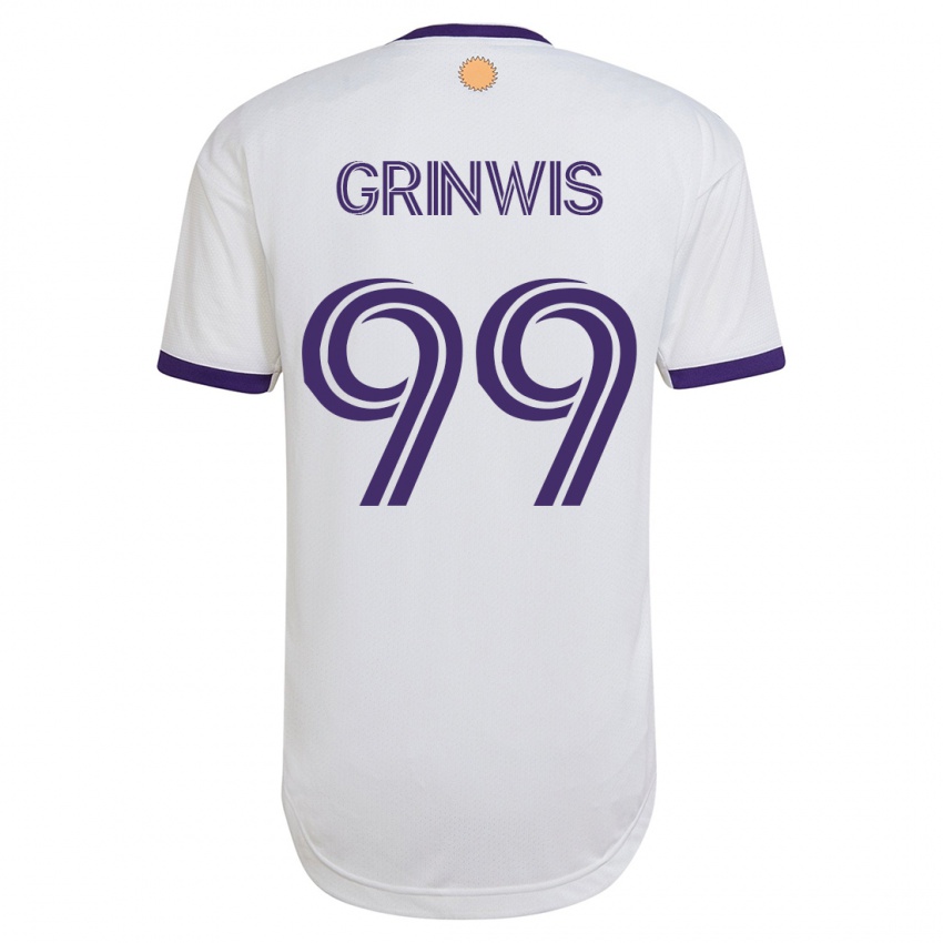 Hombre Camiseta Adam Grinwis #99 Blanco 2ª Equipación 2023/24 La Camisa Argentina