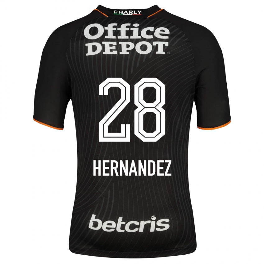 Hombre Camiseta Daniel Hernández #28 Negro 2ª Equipación 2023/24 La Camisa Argentina