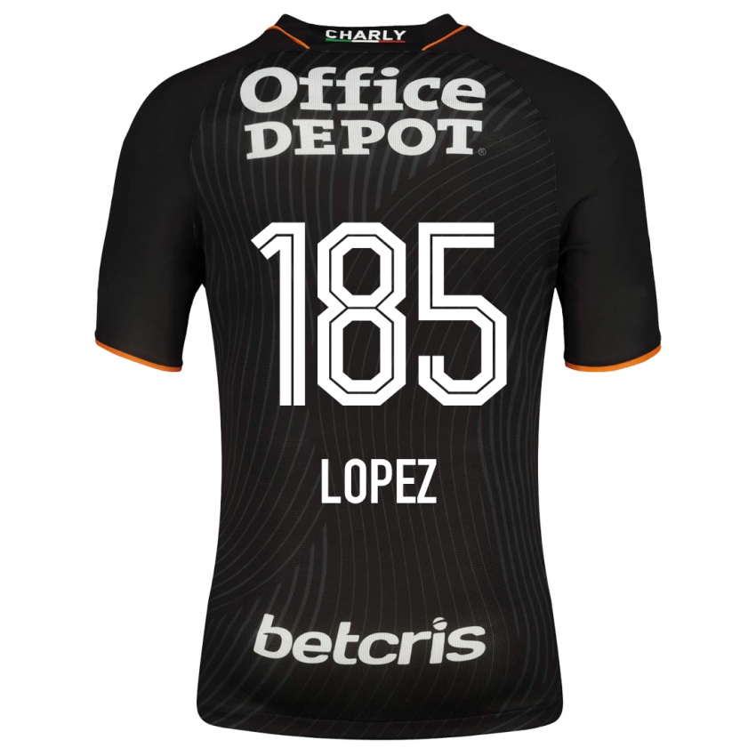 Hombre Camiseta René López #185 Negro 2ª Equipación 2023/24 La Camisa Argentina