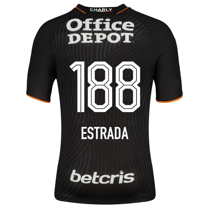 Hombre Camiseta Ángel Estrada #188 Negro 2ª Equipación 2023/24 La Camisa Argentina