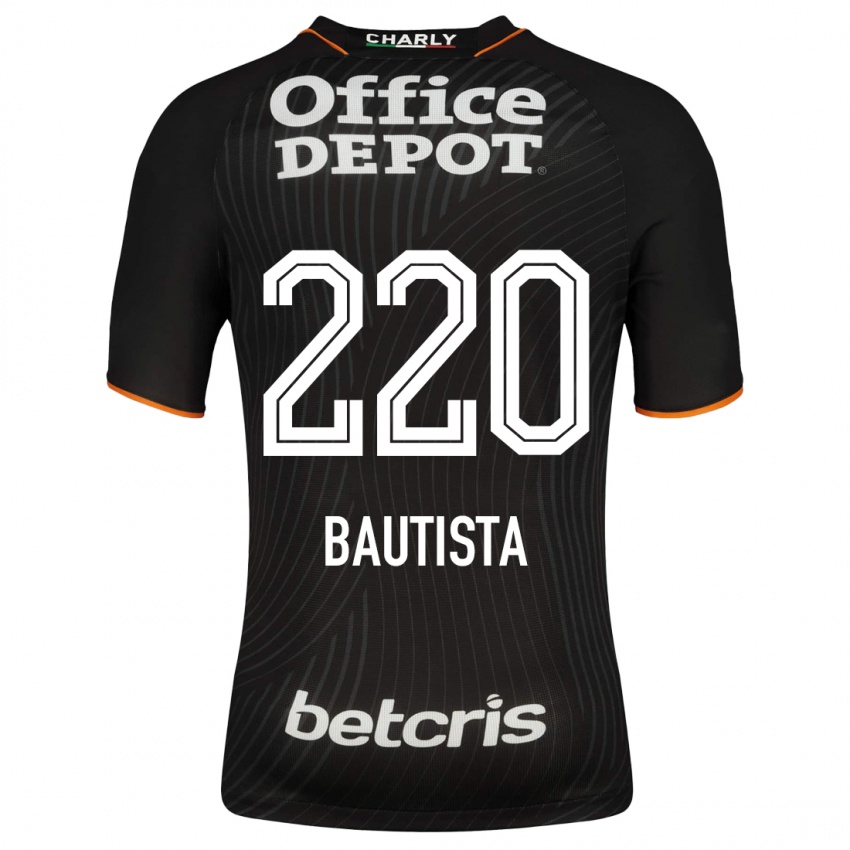 Hombre Camiseta Alán Bautista #220 Negro 2ª Equipación 2023/24 La Camisa Argentina