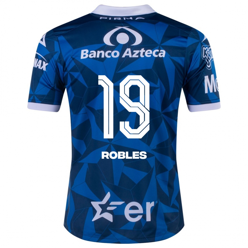 Hombre Camiseta Ángel Robles #19 Azul 2ª Equipación 2023/24 La Camisa Argentina