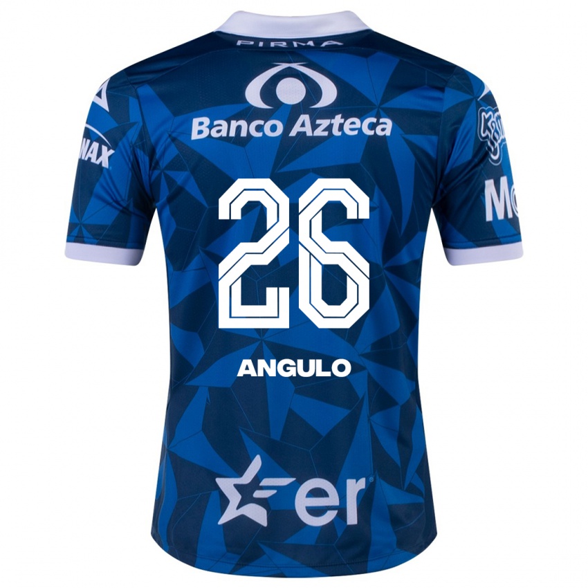 Hombre Camiseta Brayan Angulo #26 Azul 2ª Equipación 2023/24 La Camisa Argentina