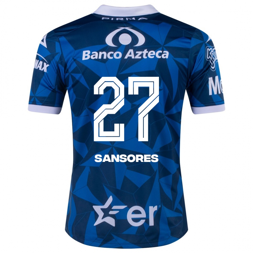 Hombre Camiseta Miguel Sansores #27 Azul 2ª Equipación 2023/24 La Camisa Argentina