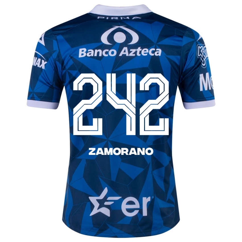 Hombre Camiseta Leonardo Zamorano #242 Azul 2ª Equipación 2023/24 La Camisa Argentina