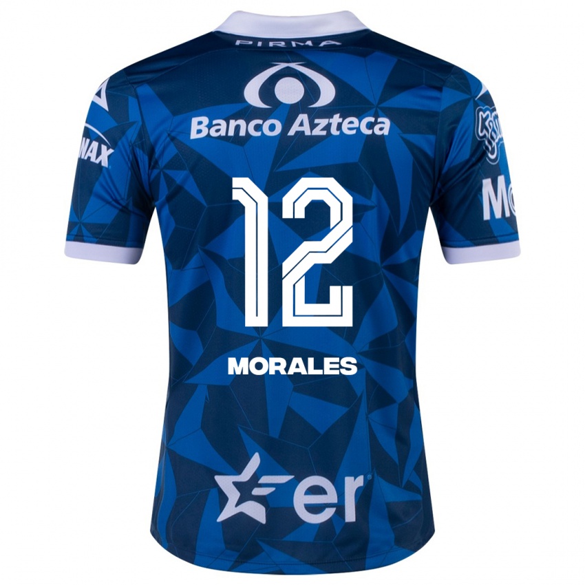Hombre Camiseta Karla Morales #12 Azul 2ª Equipación 2023/24 La Camisa Argentina